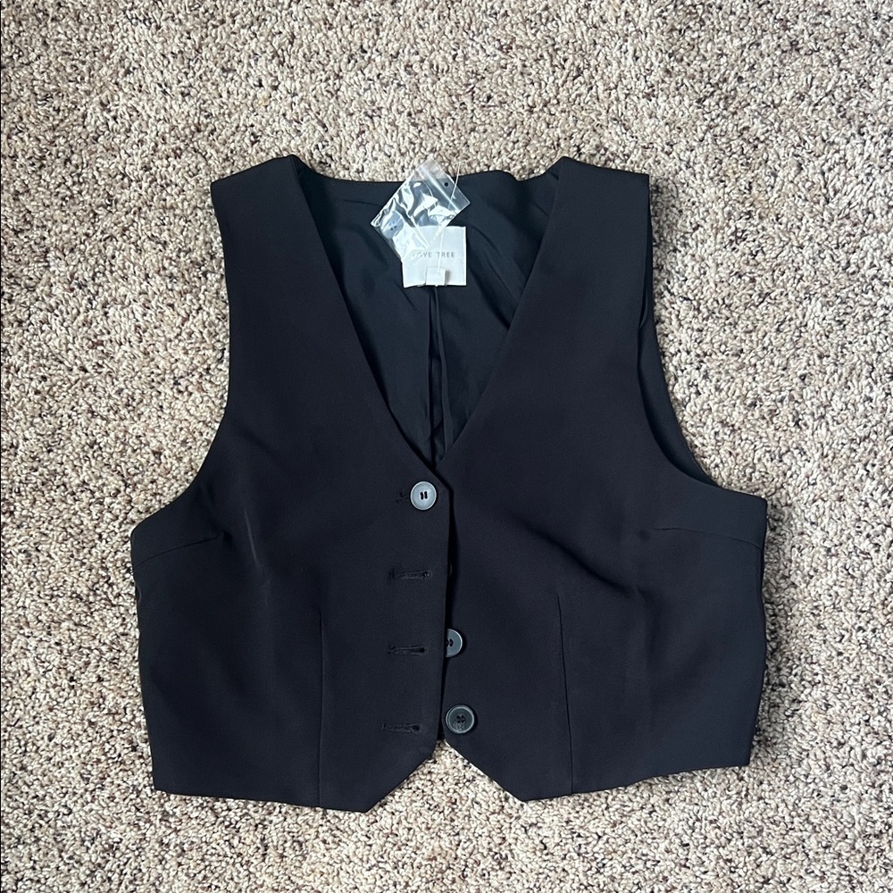 Love Tree Elegant Black Vest